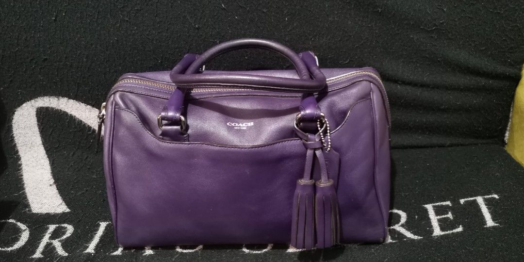 Coach Leather Legacy Haley Satchel Purse Purple For sale