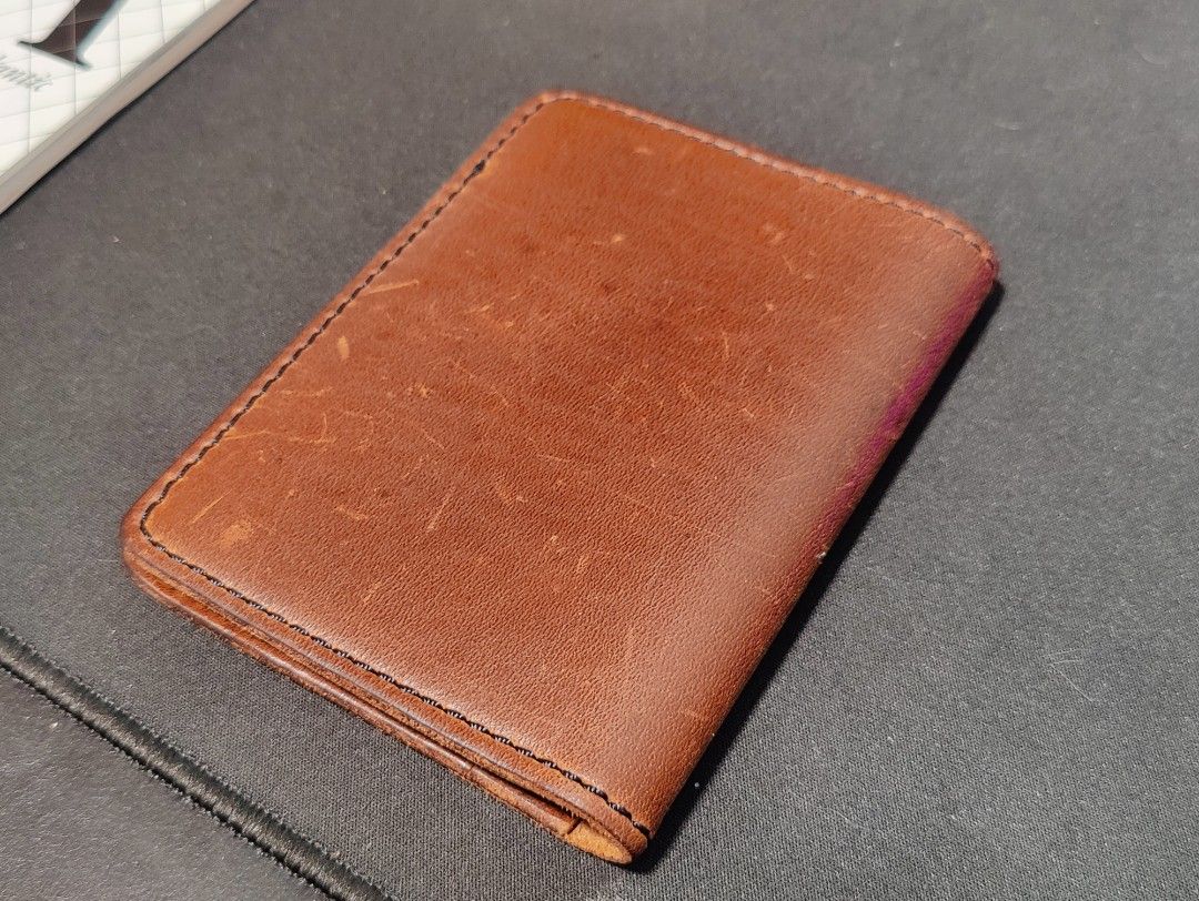 Cobbler's Stitch Horween Chromexcel Leather Passport Case Holder in