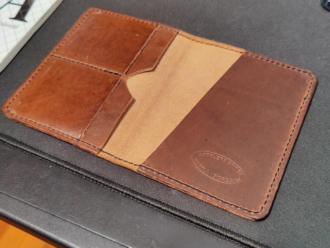 Cobbler's Stitch Horween Chromexcel Leather Passport Case Holder in