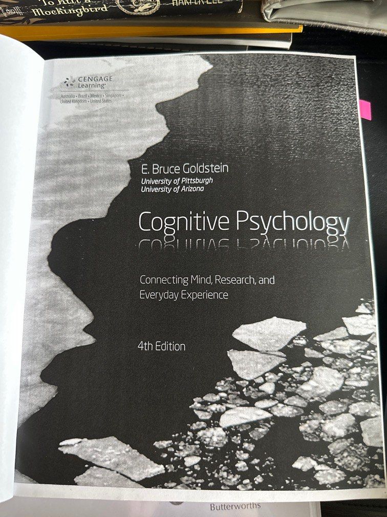 Cognitive Psychology E. Bruce Goldstein 4th Edition, Hobbies & Toys