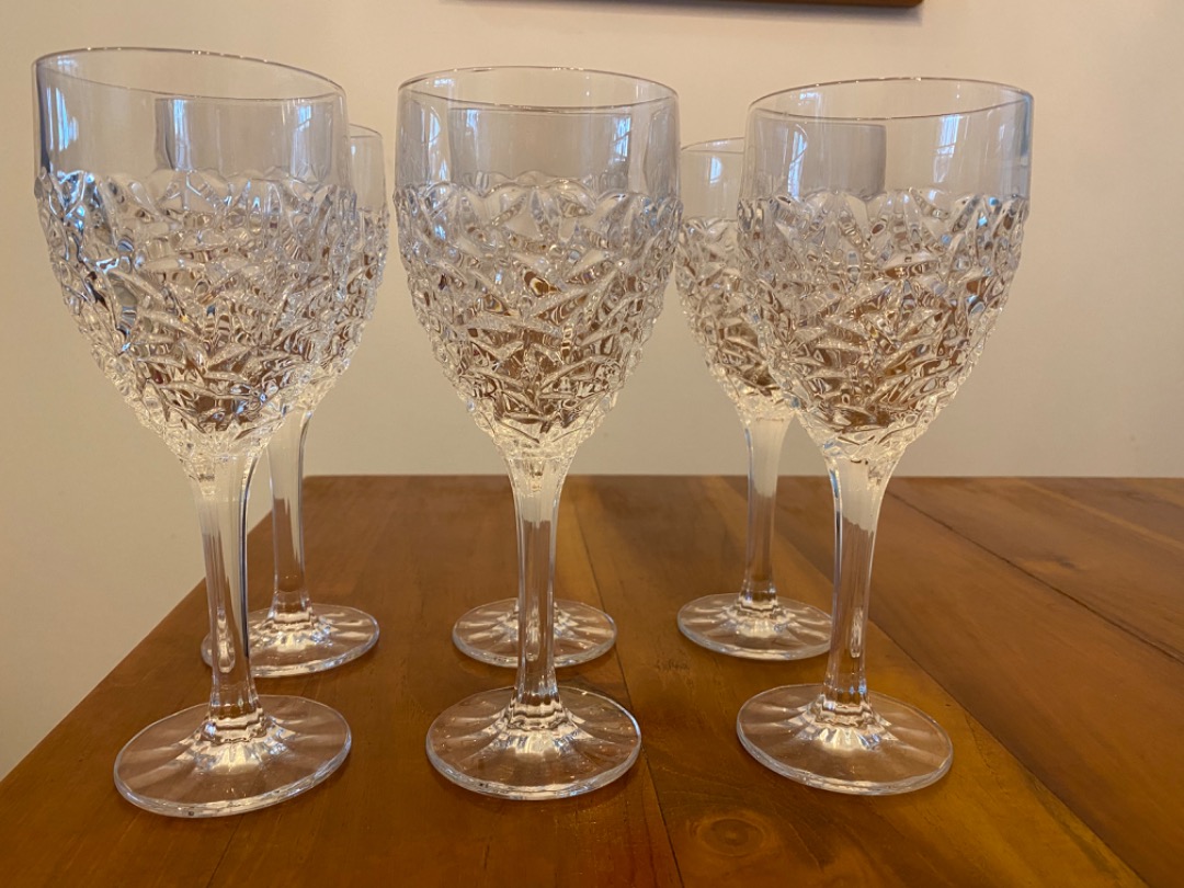 Cristal Wine Glasses (x6), Furniture & Home Living, Kitchenware