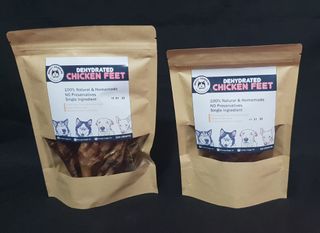 Dehydrated Chicken Feet - All Natural dog and cat treats (50g / 100g)