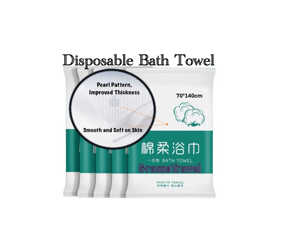 Disposable Bath Towel, Hobbies & Toys, Travel, Travel Essentials