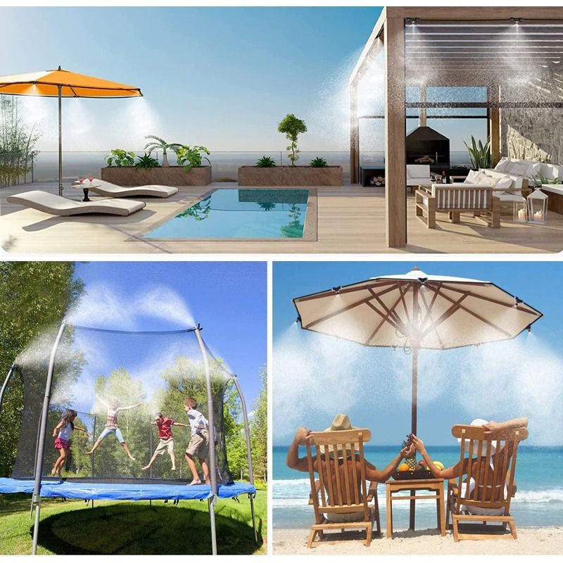 DIY Fogger Misting Kit with Pump, Garden Auto Watering Water Cooling