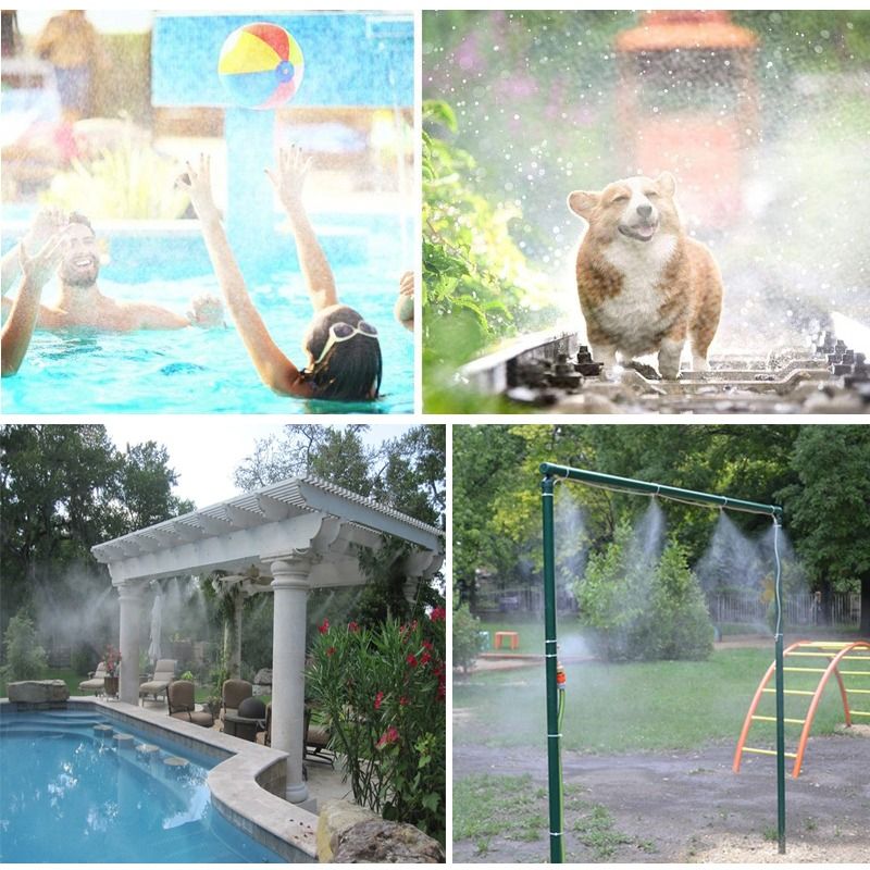 DIY Fogger Misting Kit with Pump, Garden Auto Watering Water Cooling