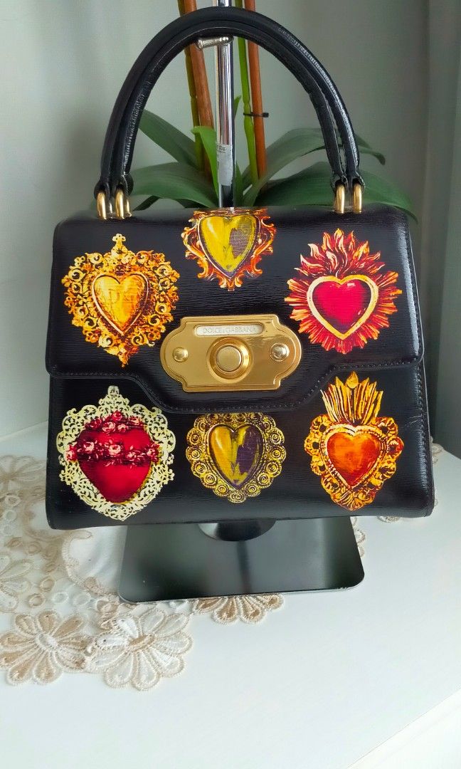 Dolce & Gabbana Mini Sacred Heart Embellished Dolce Bag