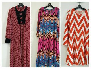 DRESS•MAXI DRESS•JUBAH•LONG DRESS•JERSEY DRESS•TUNIC•MULTICOLOUR•BEST FIT S-XXL