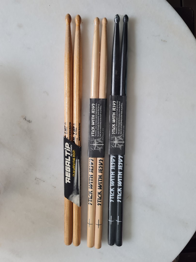 Drum sticks (Buy 1 + Free 2), Hobbies & Toys, Music & Media, Musical
