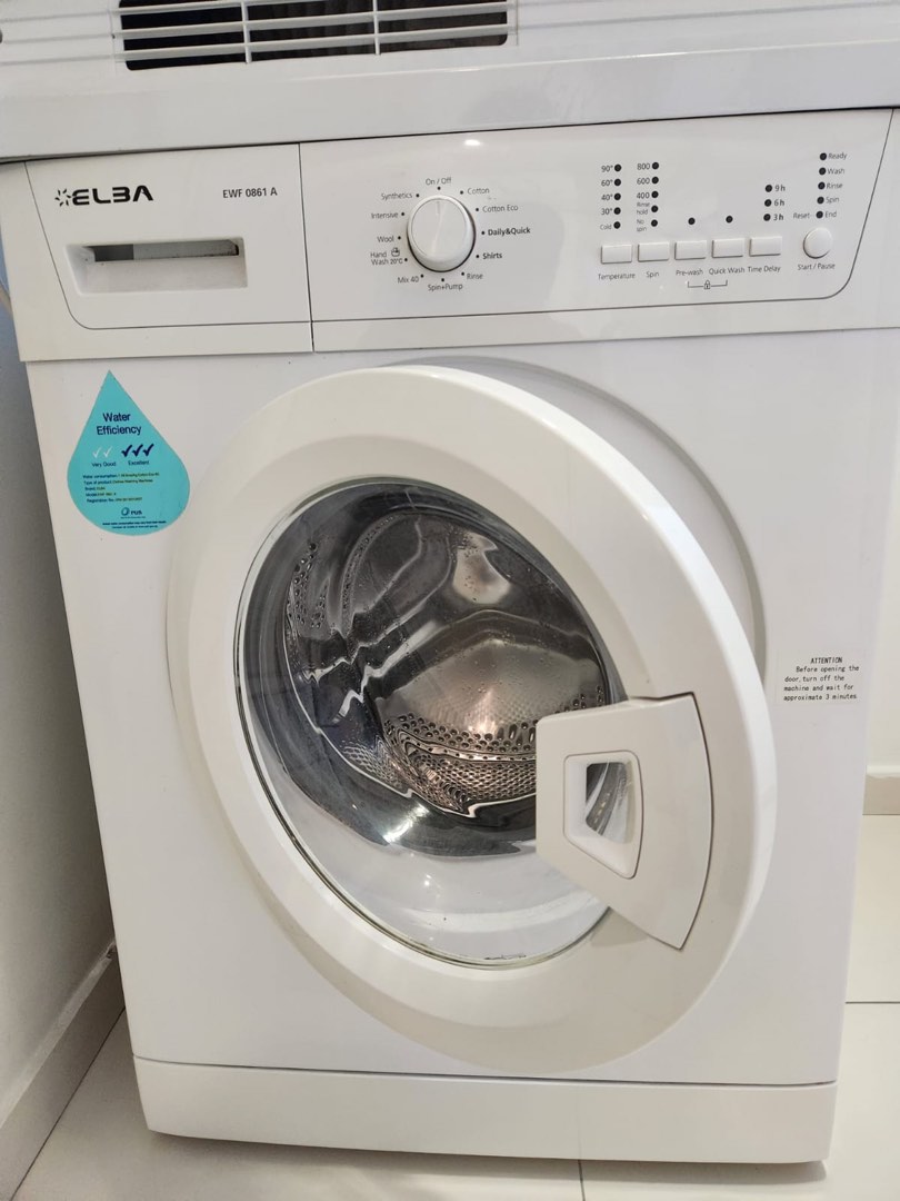 Elba front load washing machine 6kg and Elba dryer 6kg, TV & Home