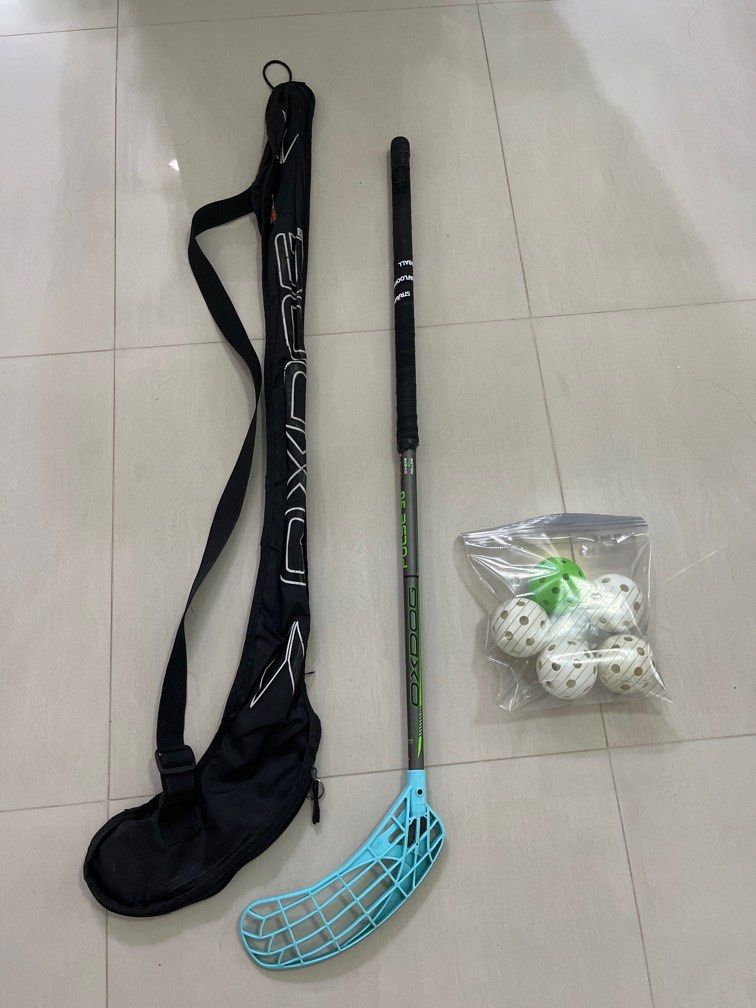 Floorball stick, bag and floorballs, Sports Equipment, Sports & Games