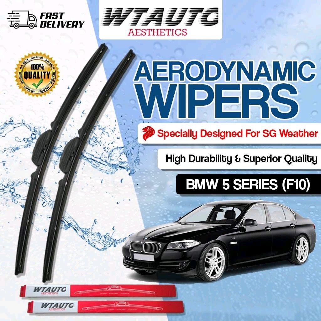 [FREE INSTALL] BMW 5 Series F10 520i 523i 530i 535i Aerodynamic Wipers Wiper Blade Replacement