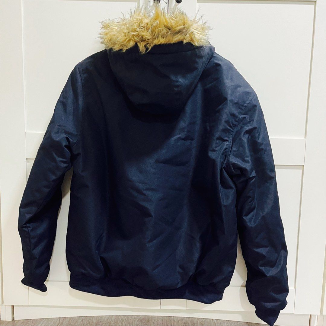 French connection faux fur hood flight jacket clearance