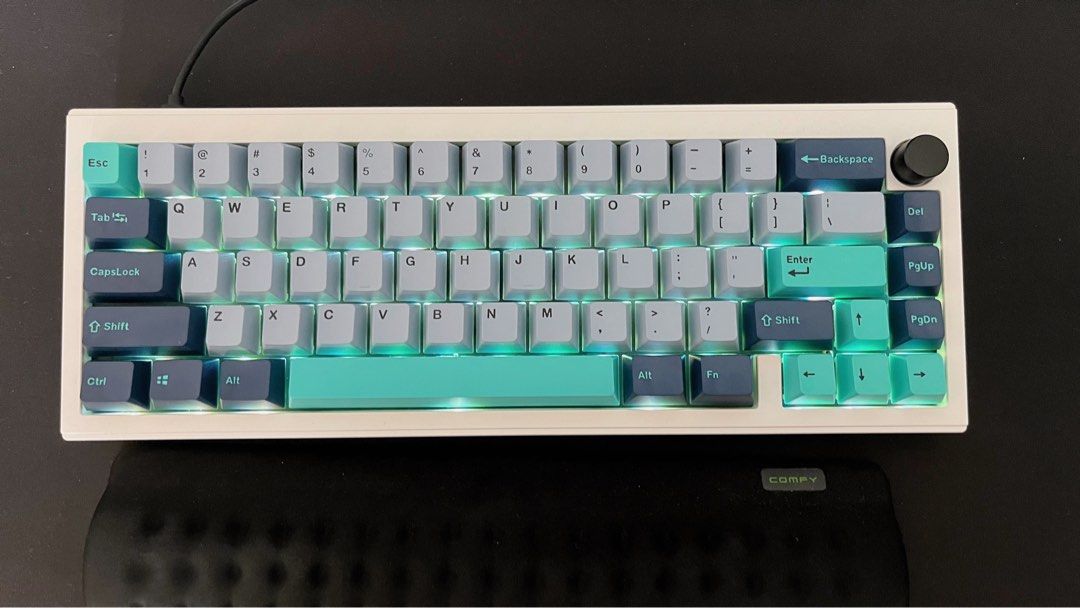 Fully modded 65% aluminum gasket mounted Custom Mechanical keyboard ...