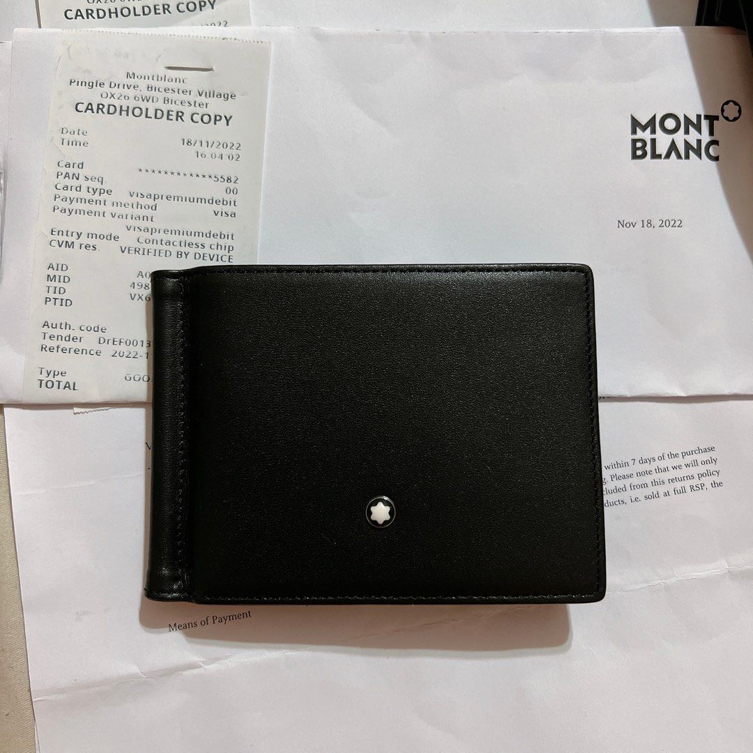Genuine Mont Blanc Meisterstuck Wallet 6cc with Money Clip Men s Fashion Watches Accessories Wallets Card Holders on Carousell