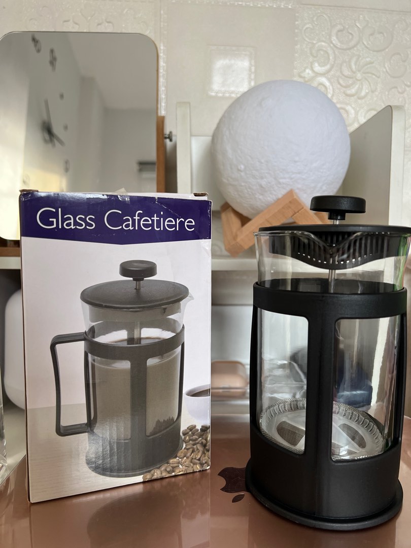Glass Cafetiere French Press (Coffee Press/Team Maker) 600ml, TV & Home