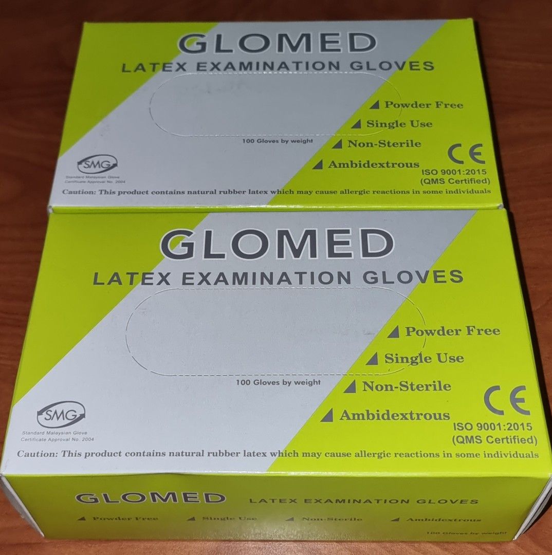Glomed Latex Gloves, Health & Nutrition, Medical Supplies & Tools on