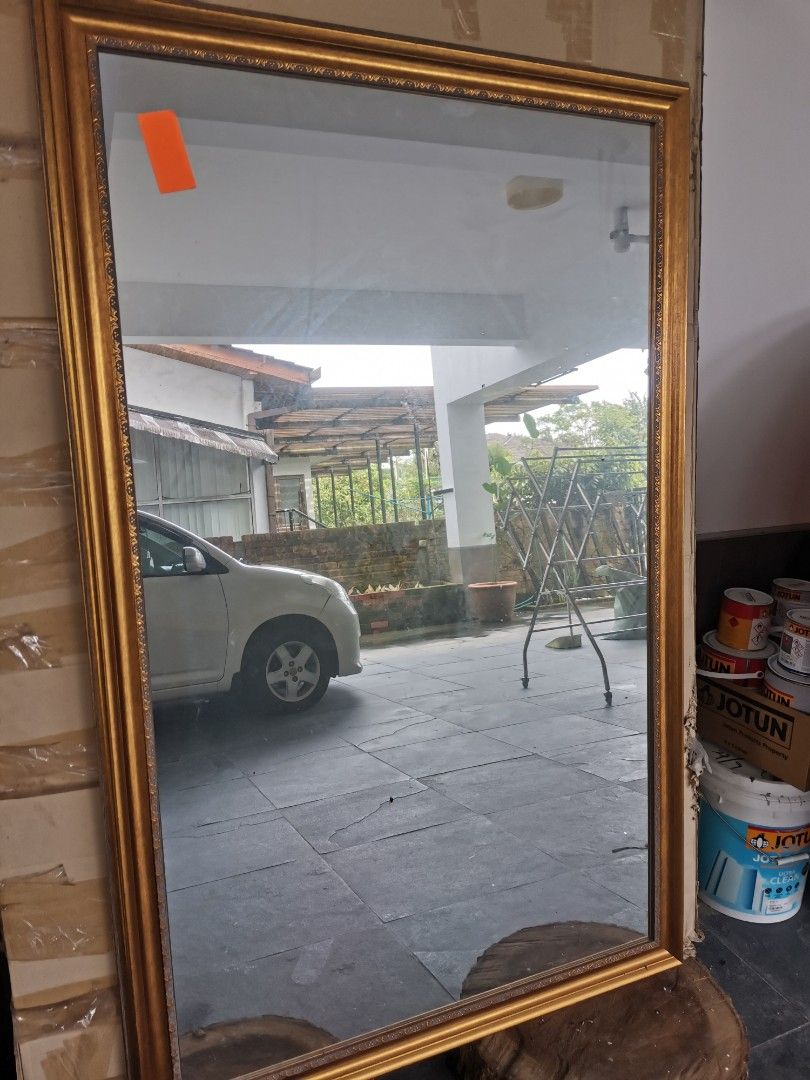 Gold gilded full length mirror, Furniture & Home Living, Home Decor
