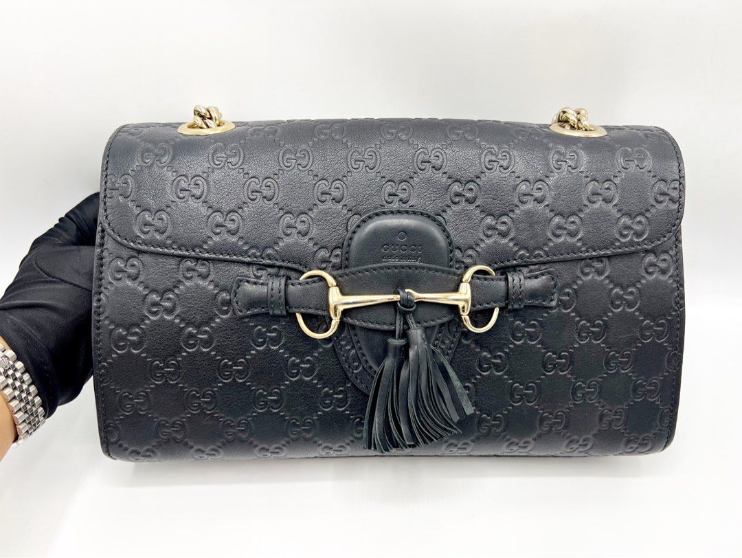 Gucci emily online guccissima shoulder bag