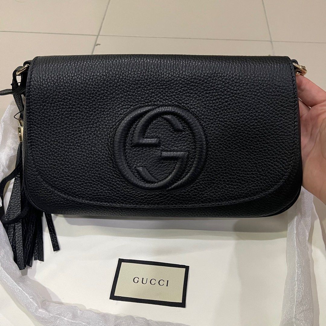 Gucci black crossbody with tassel deals