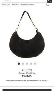 Gucci Web Hobo in Black