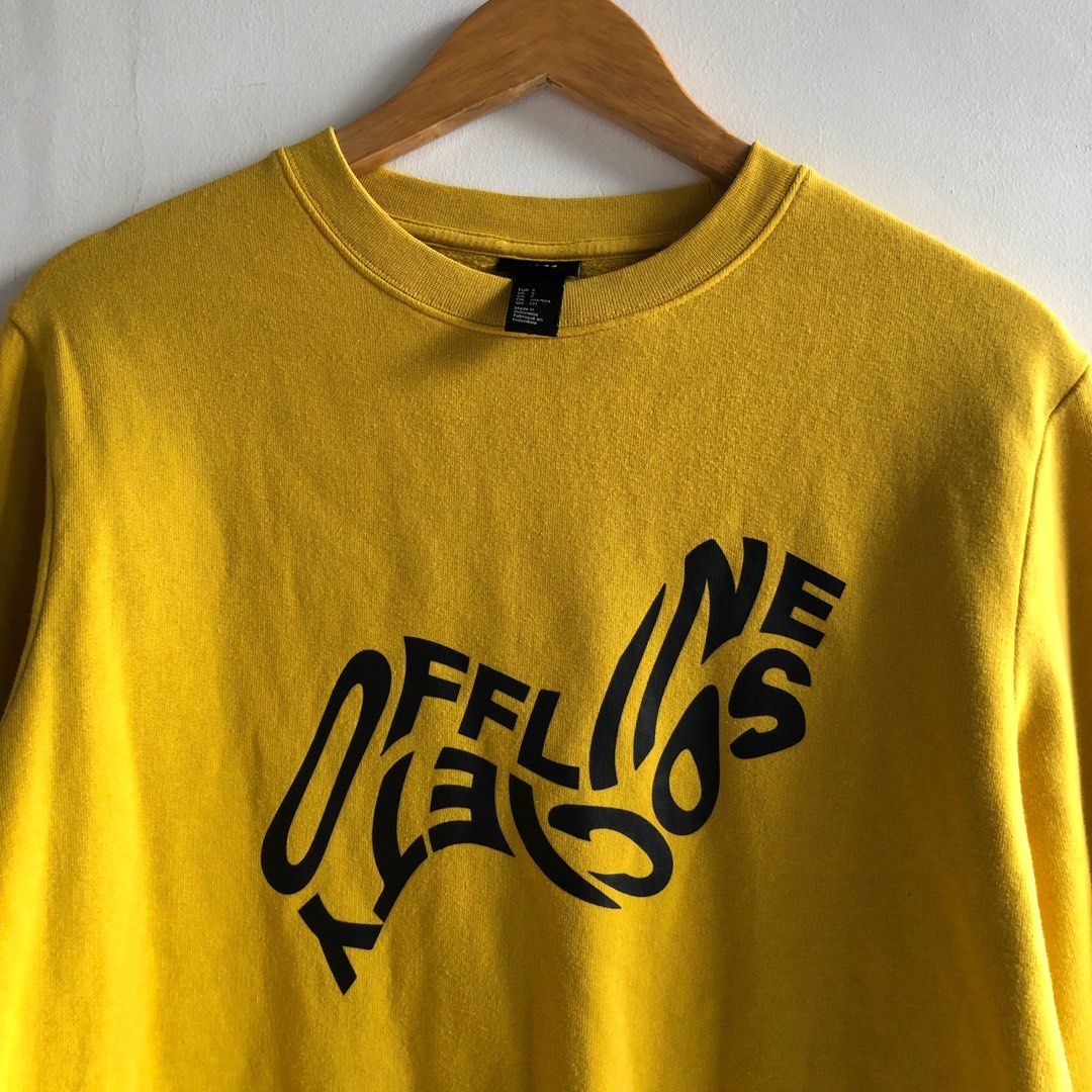 Offline society yellow sweatshirt top