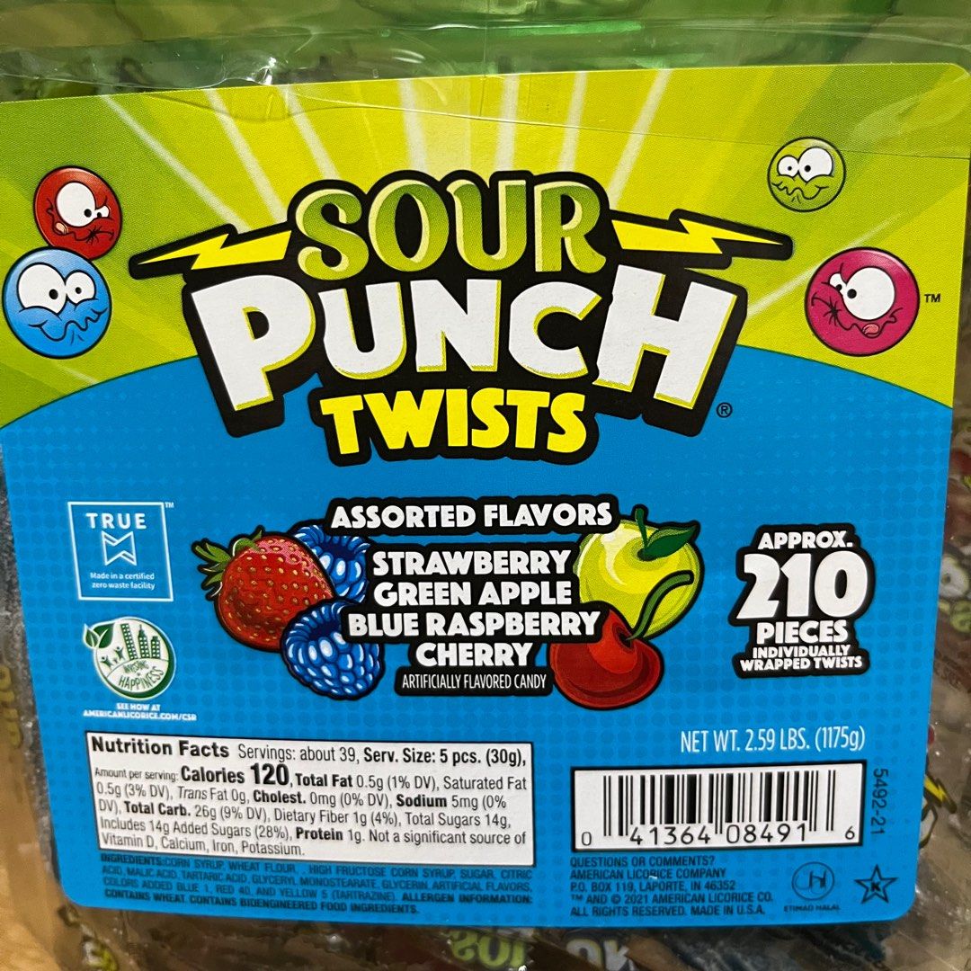 (HALAL) sour punch twists, Food & Drinks, Packaged & Instant Food on