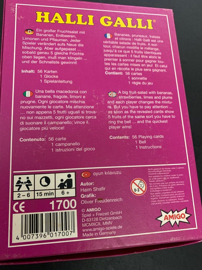 Halli Galli party game, Hobbies & Toys, Toys & Games on Carousell