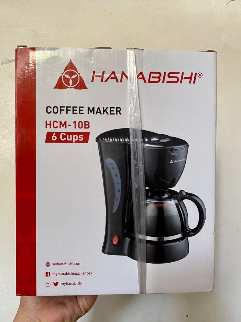 BRAND NEW Hanabishi Coffee Maker (6 cups), TV & Home Appliances
