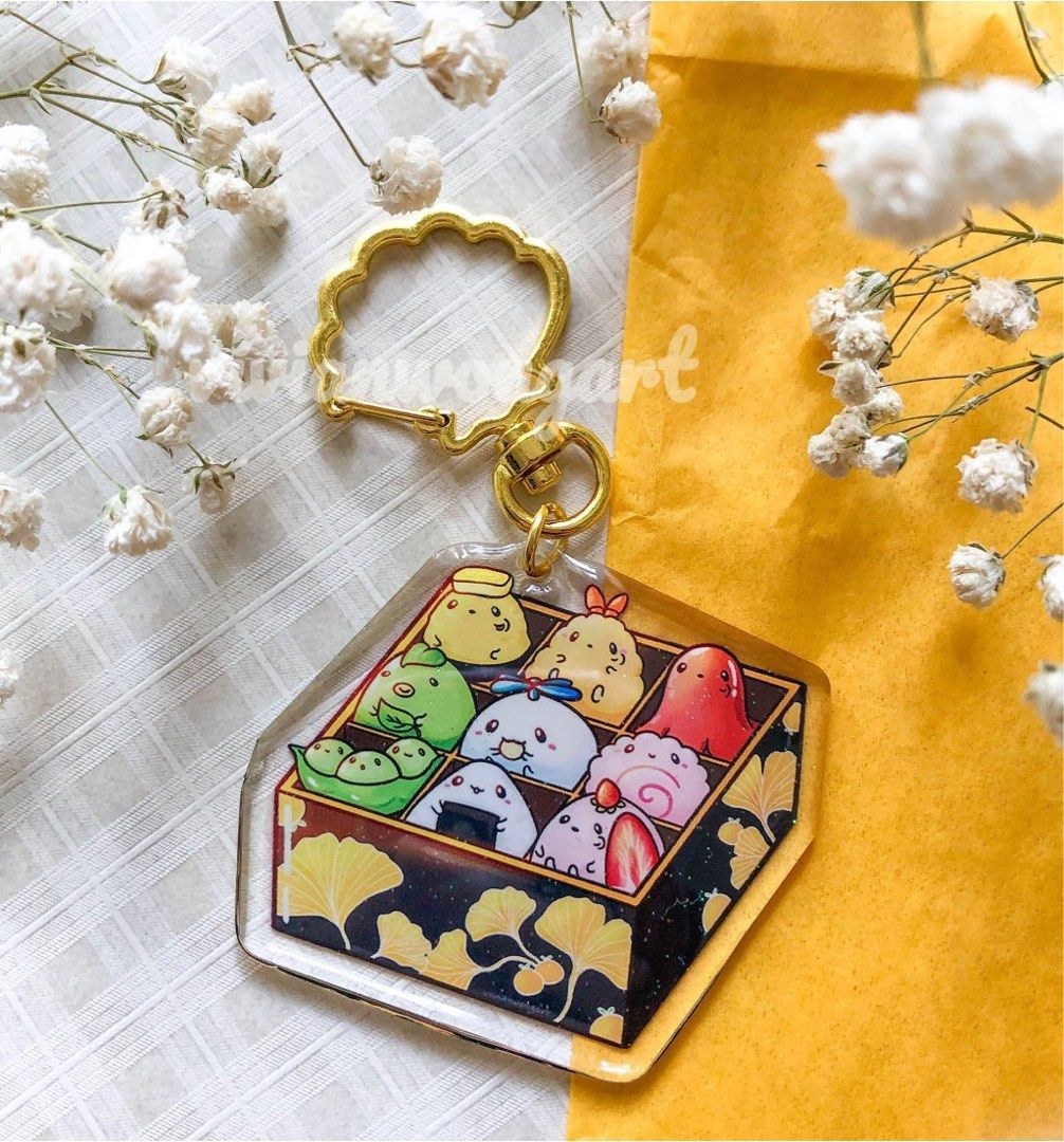 Double sided acrylic top keychain