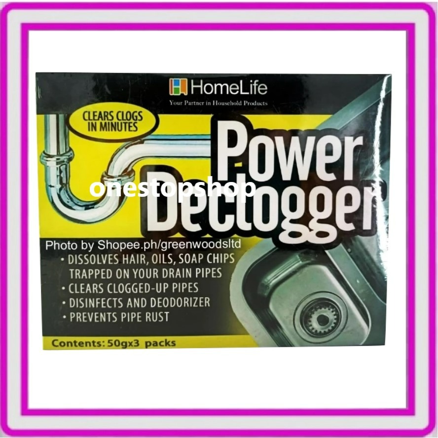 HomeLife Power Declogger 150g (50g x 3 packs), Furniture & Home Living, Cleaning & Homecare
