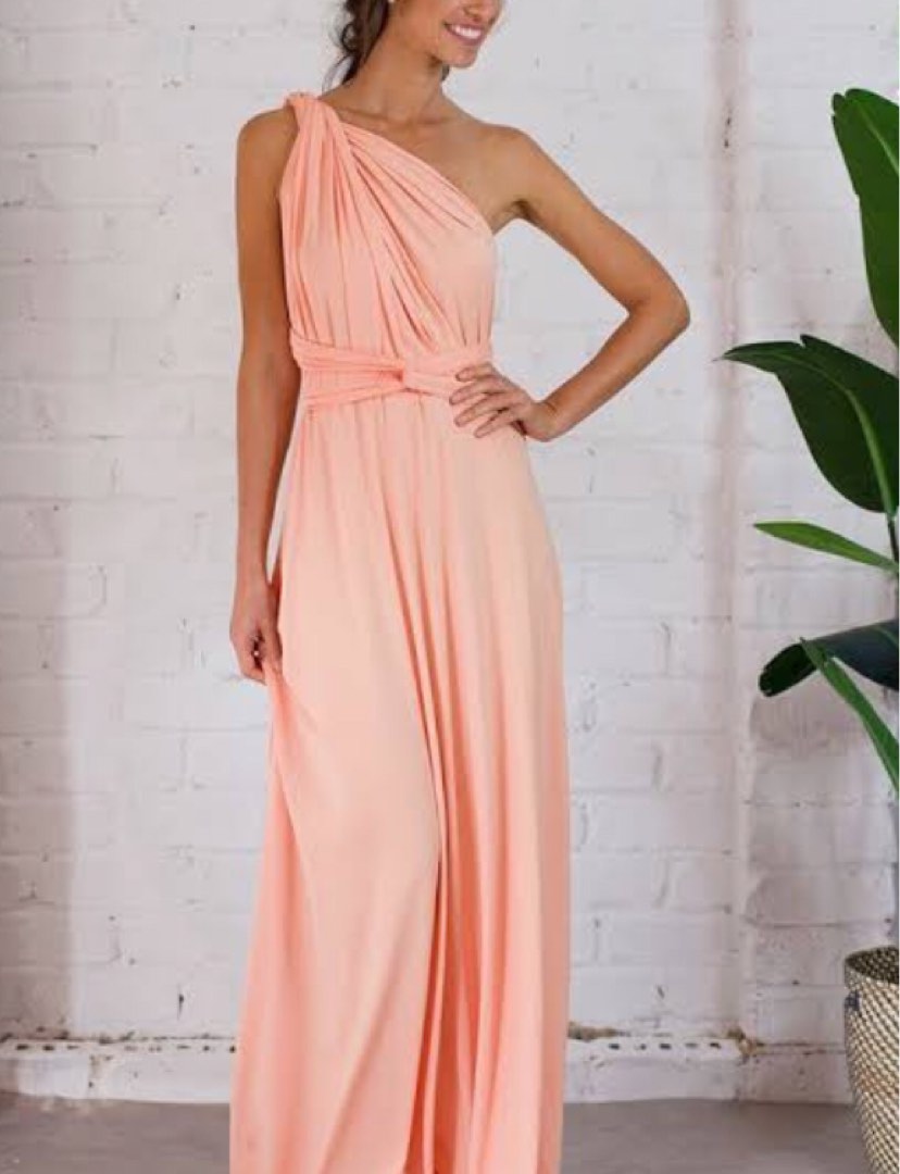HQ Peach Infinity Dress, Women's Fashion, Dresses & Sets, Evening
