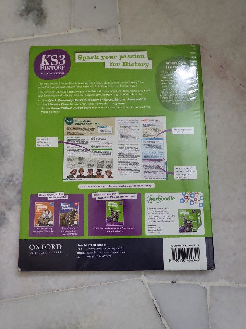 IGCSE KS3 History Textbook Invasion, Plague and Murder, Hobbies & Toys