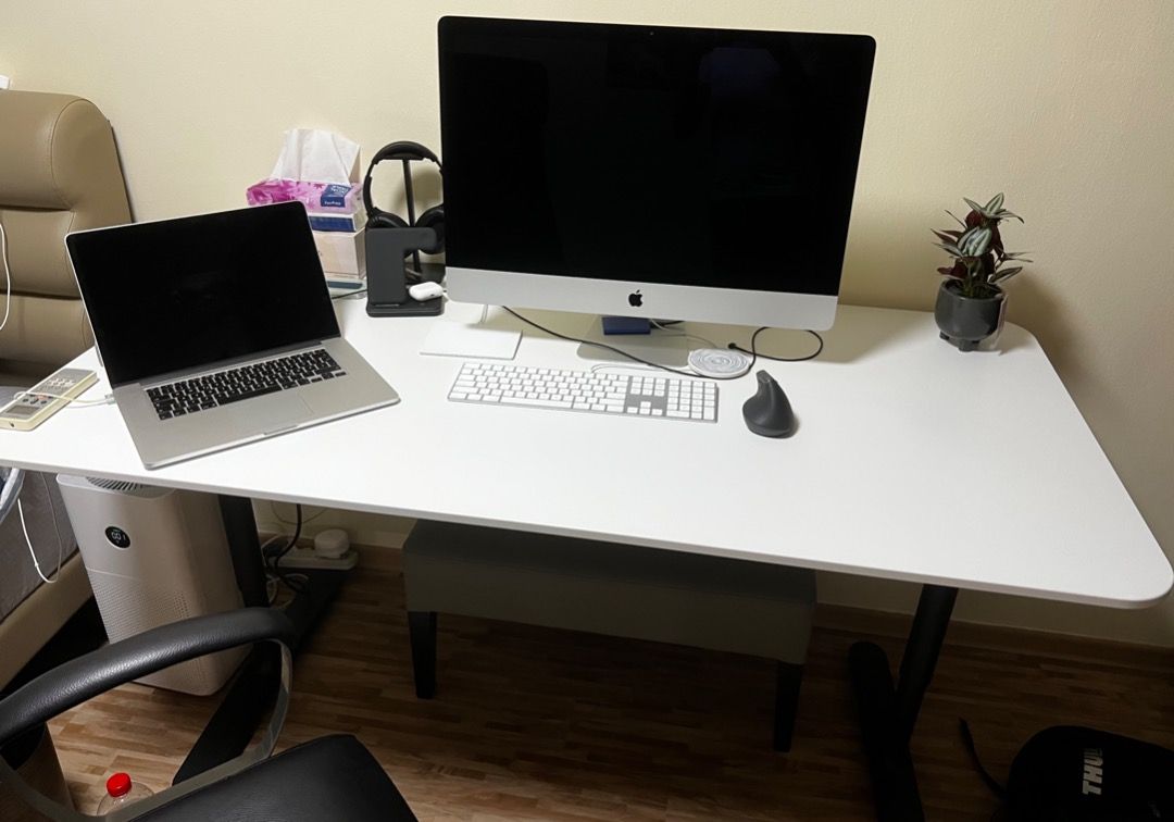 Ikea BEKANT Office Table Hight Adjustable 160x80 cm, Furniture & Home Living, Furniture