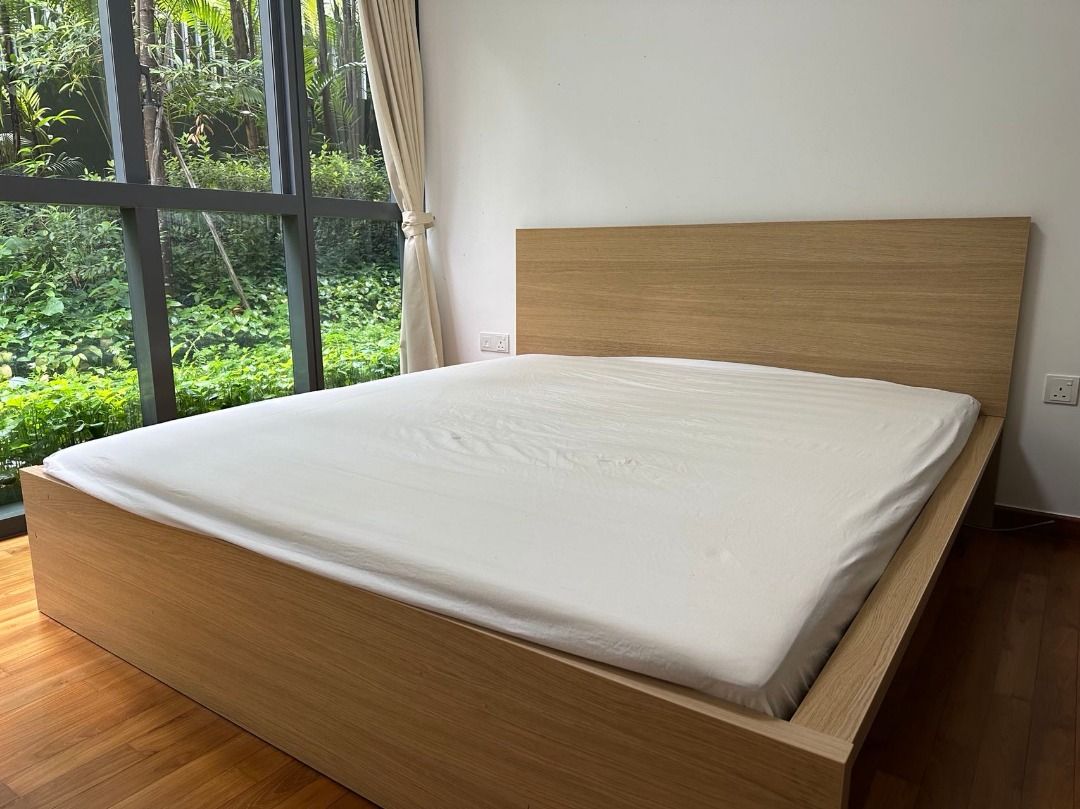 Malm oak bed top