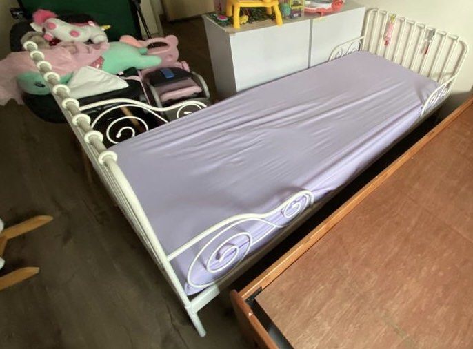 IKEA Minnen Toddler Extendable Bed, Babies & Kids, Baby Nursery & Kids