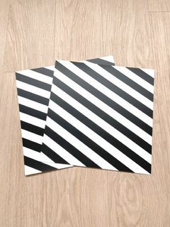 IKEA Pipig Square Table Place Mat (Black & White Stripes)