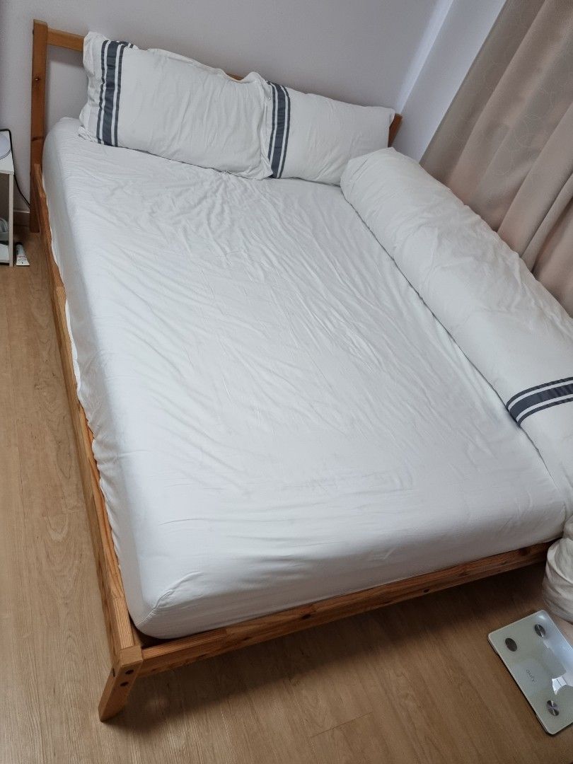 Ikea Queen Size Bed Frame, Furniture & Home Living, Furniture, Bed