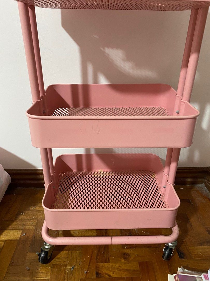 IKEA RASKOG Utility Cart in Pink, Furniture & Home Living, Home