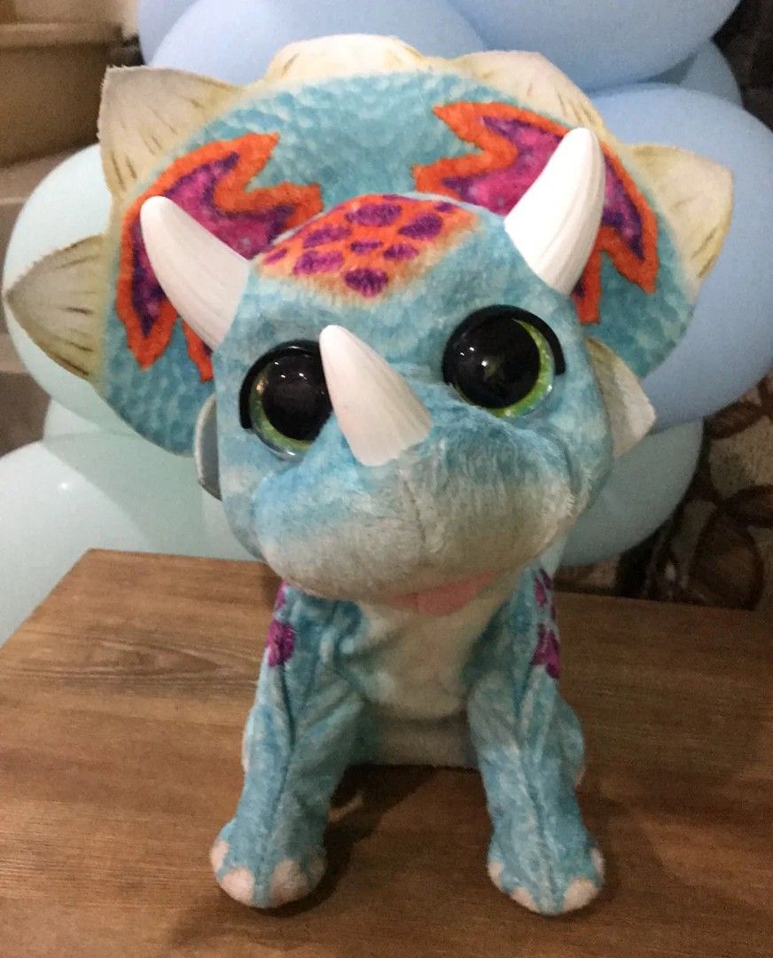 Imported FurReal (unboxed) (Category: Interactive Toys) located in Rizal. Submitted by TheSweetSpotShoppe (Listing ID 1200639066, Image 1). Description: •FurReal Hoppin' Topper Dinosaur.