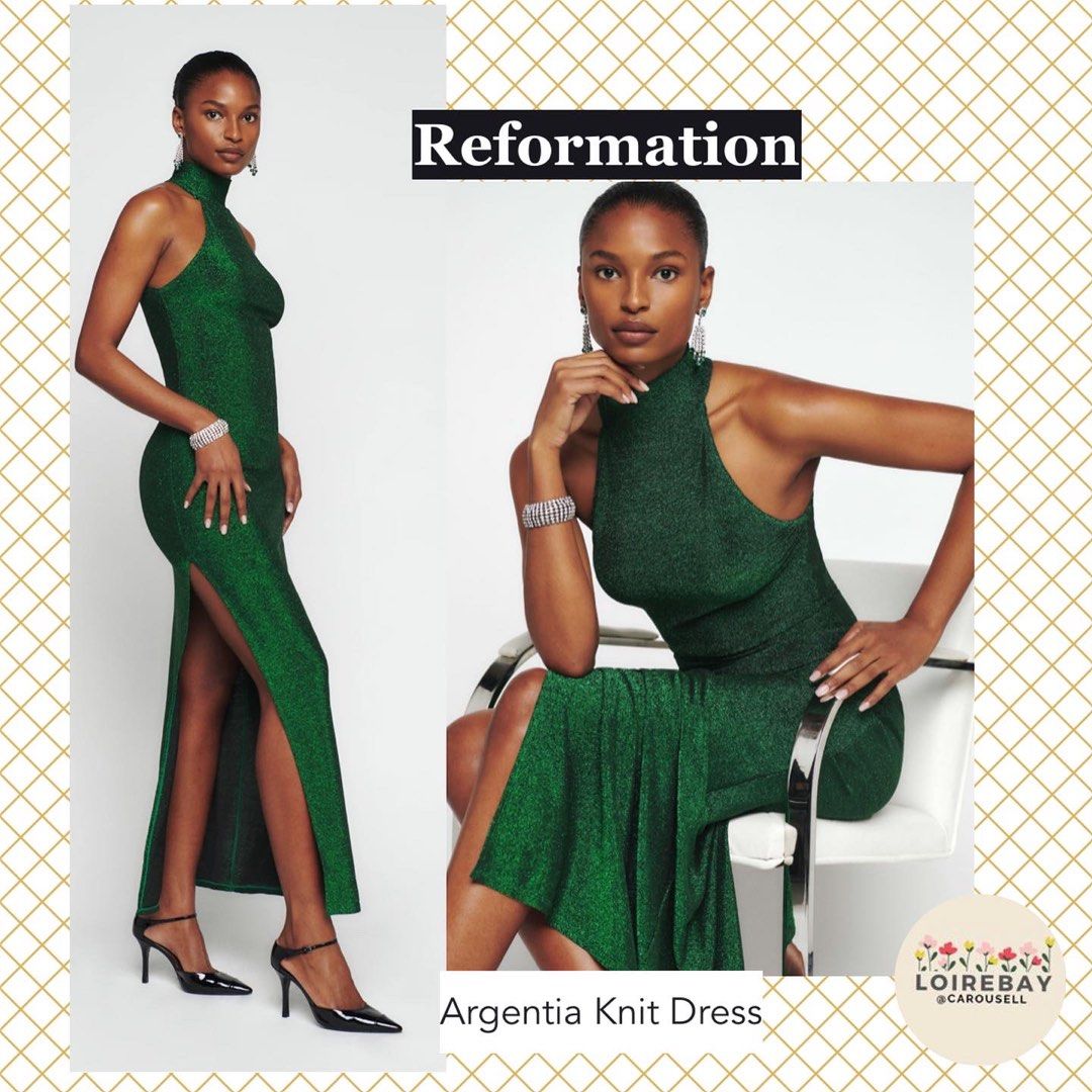 Reformation emerald dress outlet