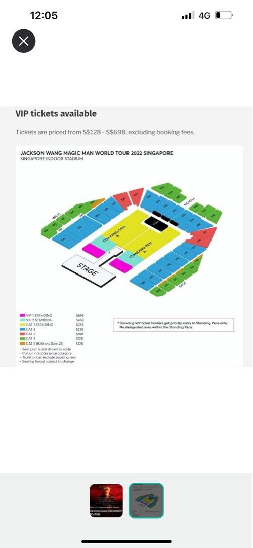 Jackson Wang 4 x VIP 2 ETicket U.P. 472, Tickets & Vouchers, Event