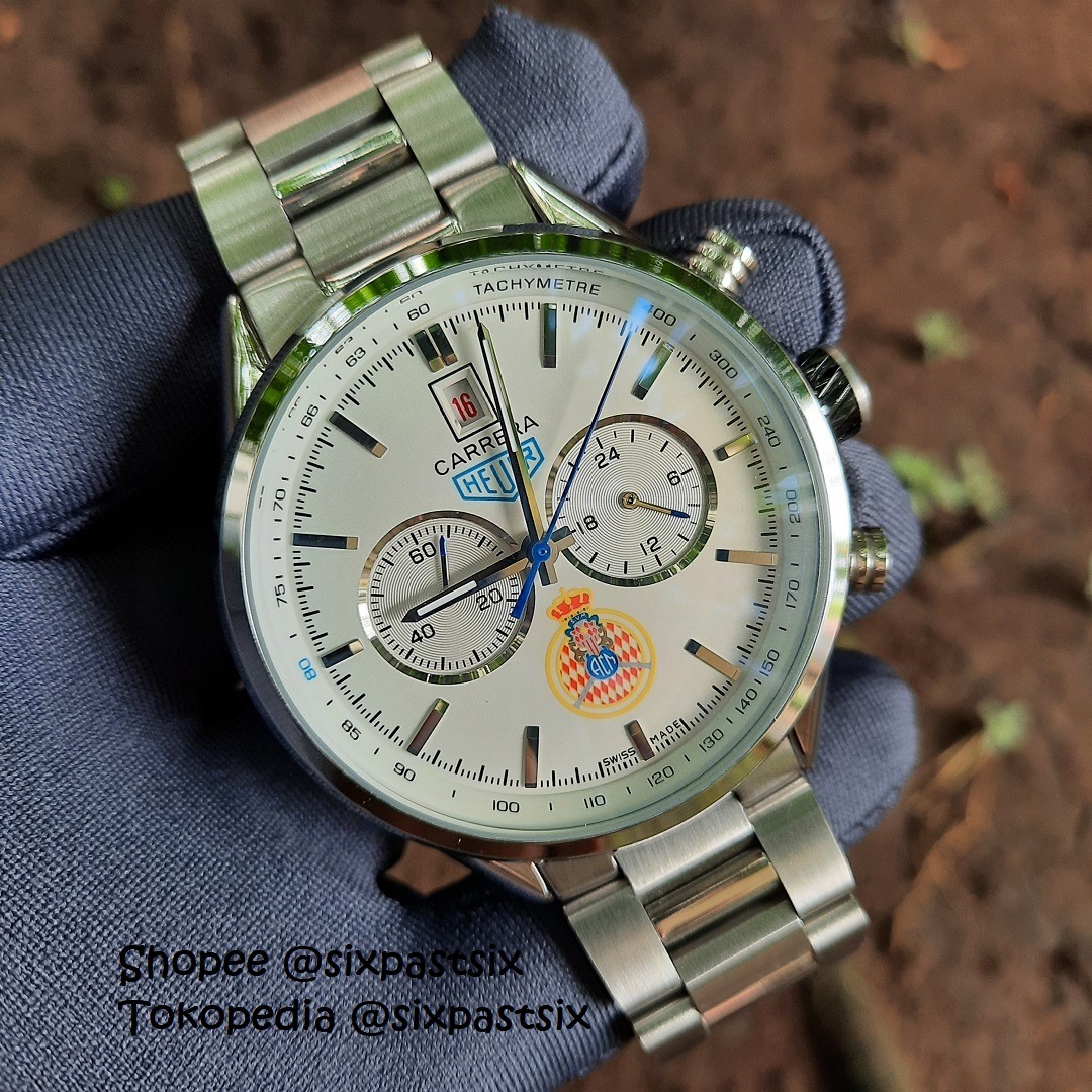 Jam tangan T. Heuer Carrera team Ferrari chronograph sweeping hands