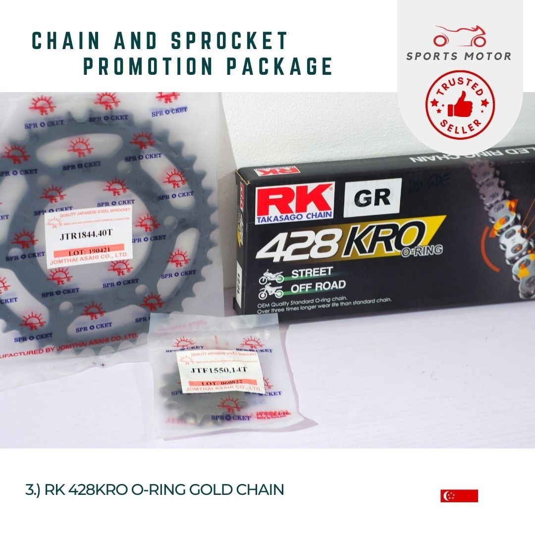 JOMTHAI HEAVY DUTY SPROCKET AND RK TAKASAGO 428 HSB/KLO/KRO/XSO ORING