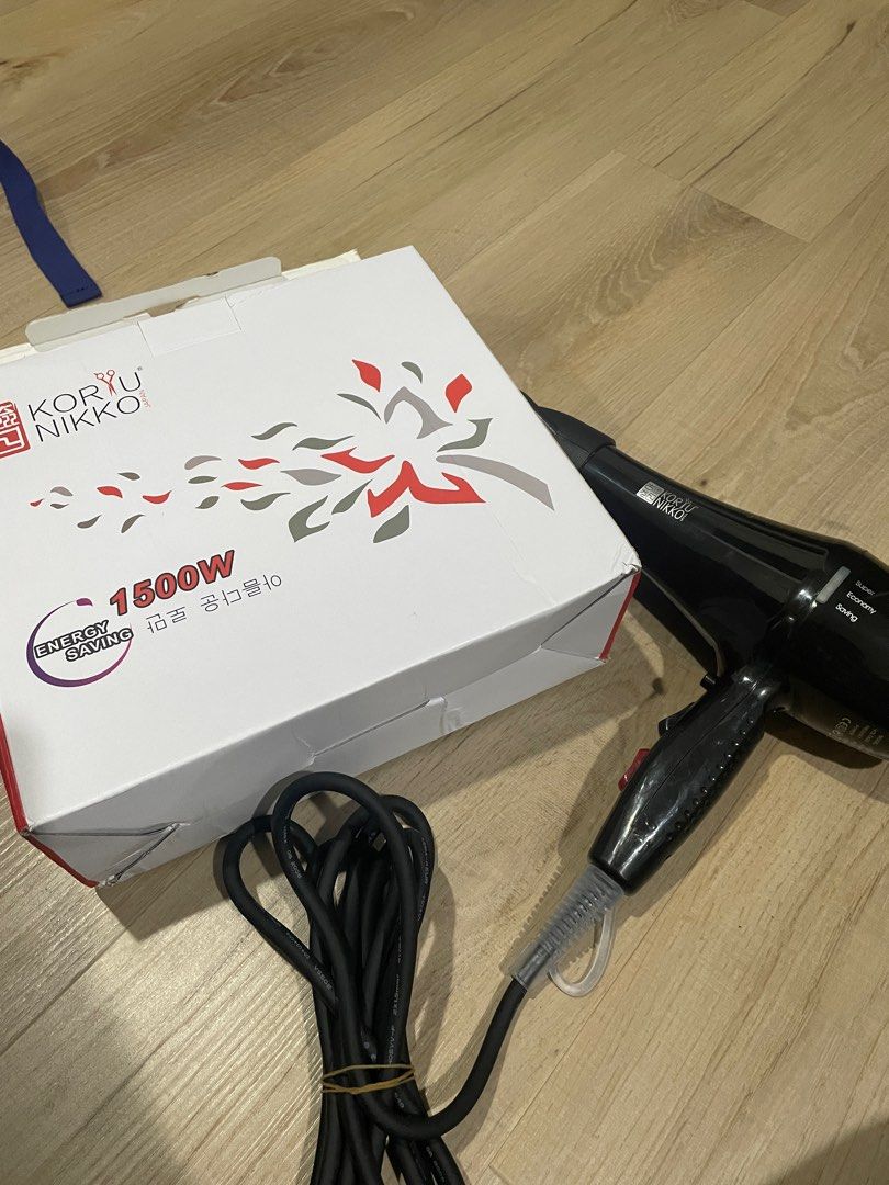 Koryu Nikko Hair Dryer Black KN D 15, Kesehatan & Kecantikan, Perawatan