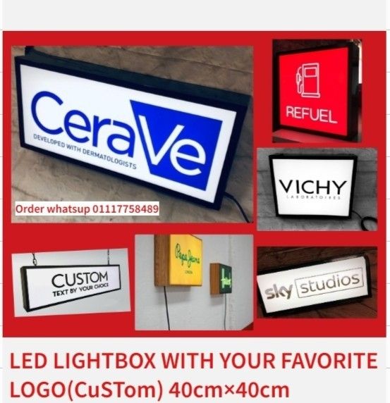 LED lightbox signboard with your logo custom, Services, Others on Carousell