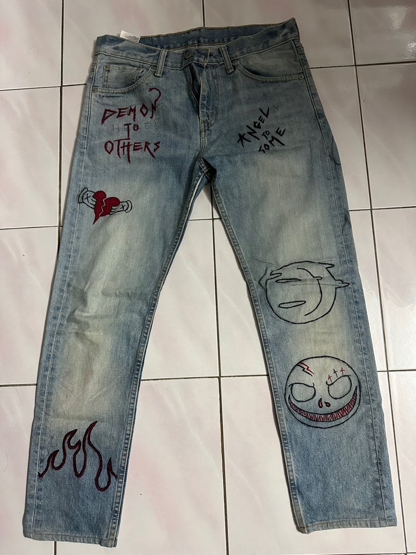 Levis jeans custom, Men's Fashion, Bottoms, Jeans on Carousell