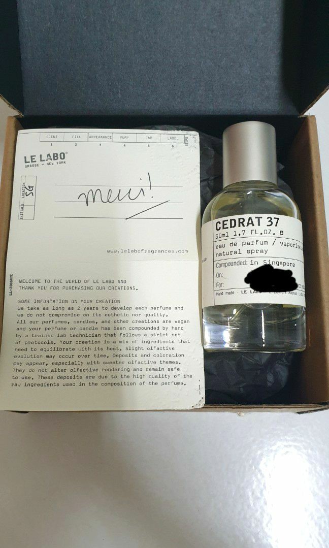 オフライン販売 新品未使用 LE LABO ルラボ CEDRAT37 セドラ37