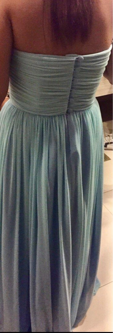 Long gown teal blue with belt (Category: Dresses) located in Paranaque City. Submitted by classyluxeph (Listing ID 1200707018, Image 2). Description: Used once Fits Small-Medium frame Perfect for formal events and weddings.