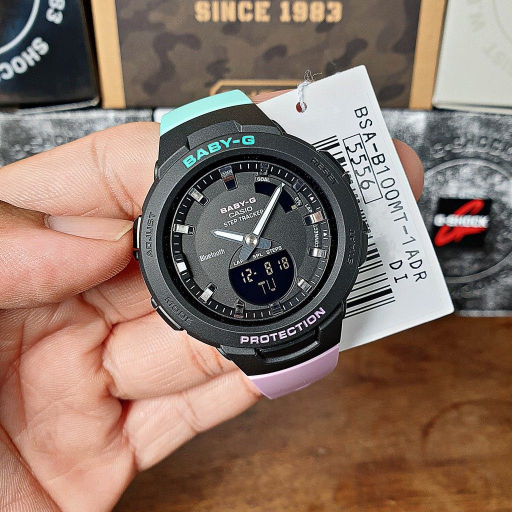 LS Jam tangan casio baby g BSA B100 6x SC G SOUAD terlaris strap rubber