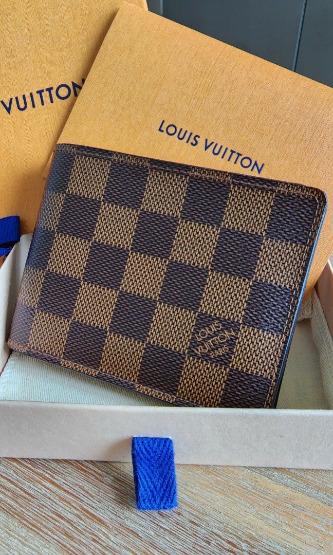 Louis Vuitton Wallet Slender Damier Ebene Brown in Canvas - US